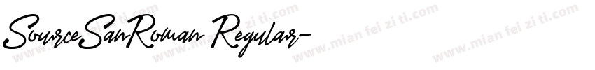 SourceSanRoman Regular字体转换